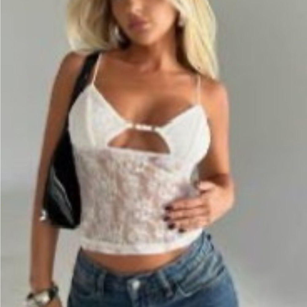SHEIN White Lace Camisole